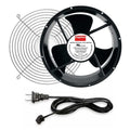 Axial Fan, Black, Round, Aluminum