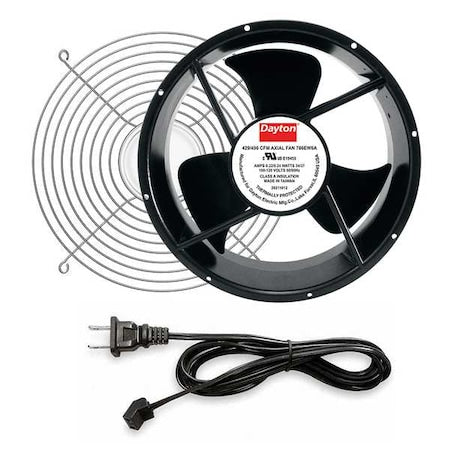 Axial Fan, Black, Round, Aluminum