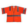 Hi-Vis Safety Vest S/M Class 3 U Back, , Hook-and-Loop 5 Pockets, No Mic Tab, No
