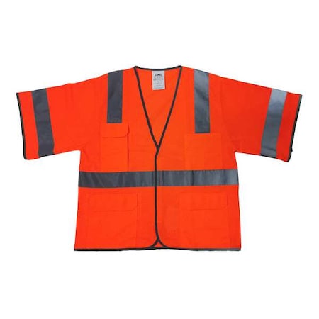 High Visibility Vest, Orange/Red, L/XL