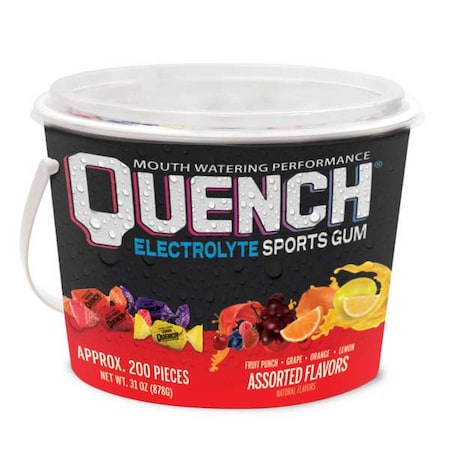 Electrolyte Sports Gum, Assorted Flavors, Variety Bucket, 200 Pieces