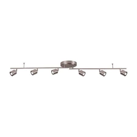 Core 6 Light LED Fixed Rail,Nickel