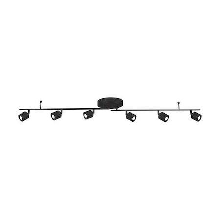 Core 6 Light LED Fixed Rail,Black