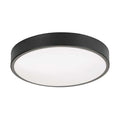 LEDFlushMount,14inD,Black,Aluminum