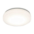 LED Flush Mount, 14 in D, White, Steel