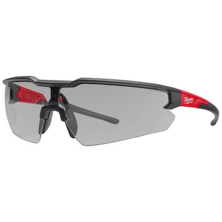 Safety Glasses Anti-Fog & Anti-Scratch, Gray Lens, Half-Frame, Wraparound