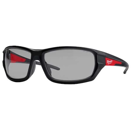 Safety Glasses Anti-Fog & Anti-Scratch, Gray Lens, Half-Frame, Wraparound