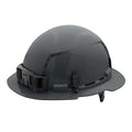 BOLT Gray Full Brim Vented Hard Hat w/6pt Ratcheting Suspension - Type 1, Class C