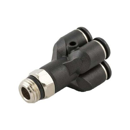 Push to Connect Fitting, Nylon, Black