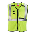 AR/FR Cat.1 High Visibility Vest 4XL/5XL Class 2 U Back, , Zipper 10 Pockets, 2 Mic Tab, No