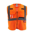 Class 2 High Visibility Orange Mesh Safety Vest - 4X-Large/5X-Large