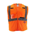 Class 2 Breakaway High Visibility Orange Mesh Safety Vest - Small/Medium