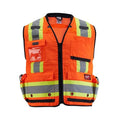 Class 2 Surveyor's High Visibility Orange Safety Vest - 4X-Large/5X-Large