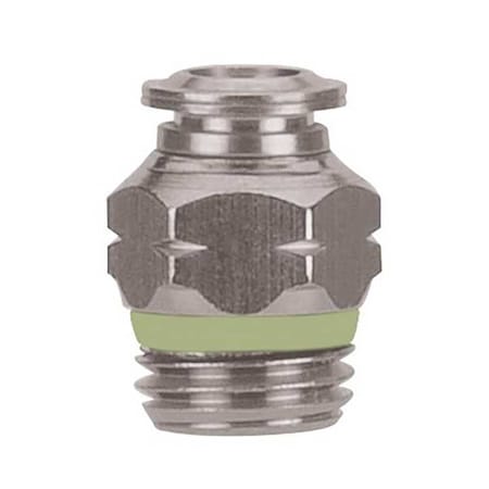 Push to Connect Fitting, Stainless Steel, Silver