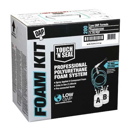 Insulating Spray Foam Sealant Kit, Straw Application Method 41.56 lb, Cylinder, Cream