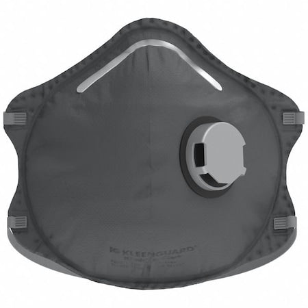 Particulate Respirator, N95, Exhale Valve, Molded, Adj. Headstrap, Nose Clip, Gray, Universal, PK 20