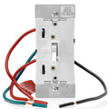 Dimmer, 1-Pole/3-Way, 120VAC, White