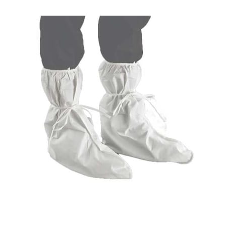 Disposable Boot Covers, Microporous Polypropylene Laminate, White, Slip Resistant Sole: No , Regular