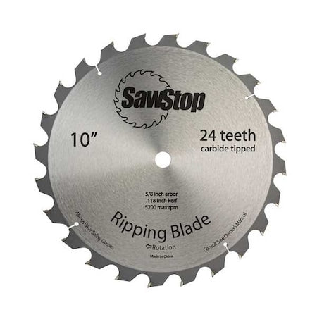 Circular Saw Blade, Carbide, Dia 10 in