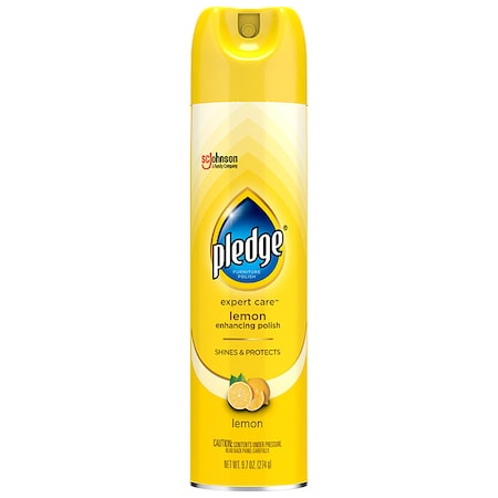 Furniture Polish, Aerosol Spray Can, 9.7 oz, Lemon Fragance, PK6