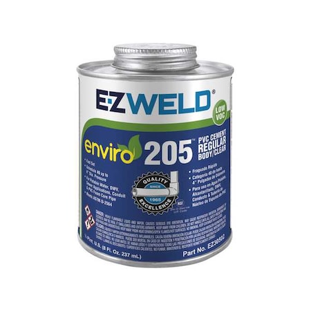 Pipe Cement, 8 fl oz, Clear
