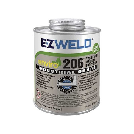 Pipe Cement, 32 fl oz, Gray