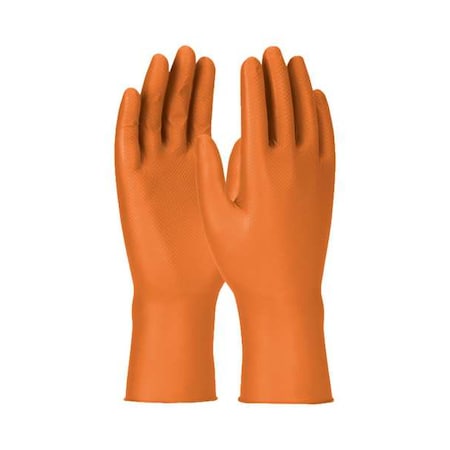 Grippaz Engage, Disposable Gloves, 7 mil Palm, Nitrile, Powder-Free, S ( 7 ), 50 PK, Orange