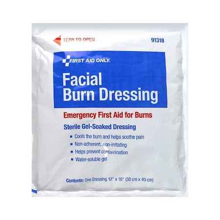 Facial Burn Dressing, White, 16"L, 12"W