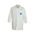 Tyvek 400 Lab Coat, Tyvek(R) 400, Snaps Closure, White, 4XL, 8 PK