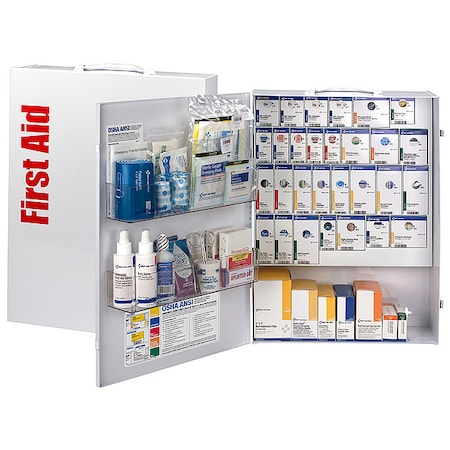 First Aid Kit and Housing, Metal Cabinet, 668 Components, 150 People Served