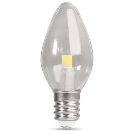 LED, 0.35 W, C7, Candelabra Screw (E12), PK4