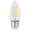 5.5 W, Compact LED Bulb, White, B10, 2700K Temp. Clear, Dimmable, PK2