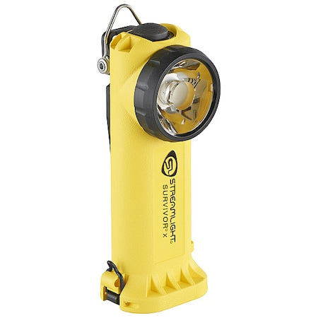 Industrial Handheld Flashlight, Yellow, AA, 250lm
