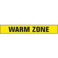 Barricade Tape with Reel, Warm Zone, Yellow, 3 in Wide x 1, 000 ft Length, Polyethylene, 4 mil