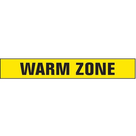 Barricade Tape with Reel, Warm Zone, Yellow, 3 in Wide x 1, 000 ft Length, Polyethylene, 4 mil