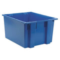 Stack & Nest Storage Container, 19.4 gal, 23-1/2 in L x 19-1/2 in W x 13 in H, Blue, Polyethylene