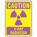 Caution Sign, 10 in H, 7 in W, Vinyl, Rectangle, MRAD703VS