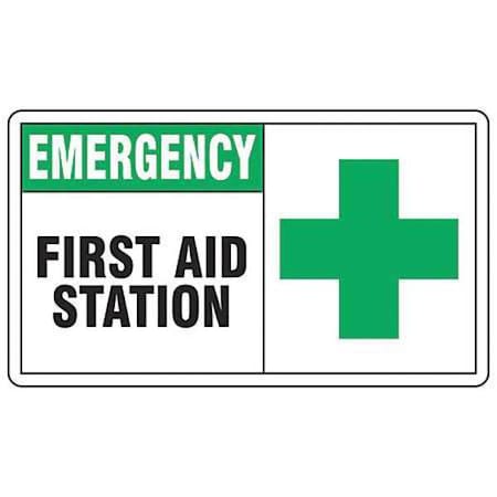 Emergency First Aid Station, 10" W x 7" H, Rectangle, Vinyl, MFSD926VS