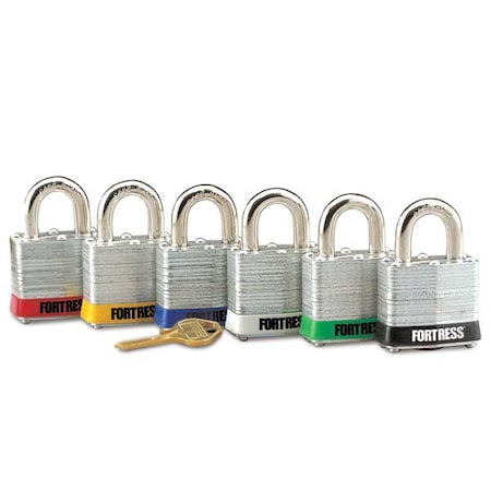 Lockout Padlock, Keyed Different, Steel, Blue, 2 in Shackle Height, 1 9/16 in Body Width