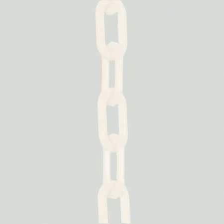 Plastic Chain, White, 100 ft Length, Gloss