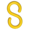 S-Hook for Plastic Chain Barrier, Yellow, Not Applicable Length, Gloss