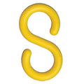 S-Hook for Plastic Chain Barrier, Yellow, 1 237/500 in Length, Gloss