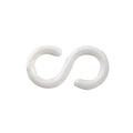 S-Hook for Plastic Chain Barrier, White, 2 3/10 in Length, Gloss