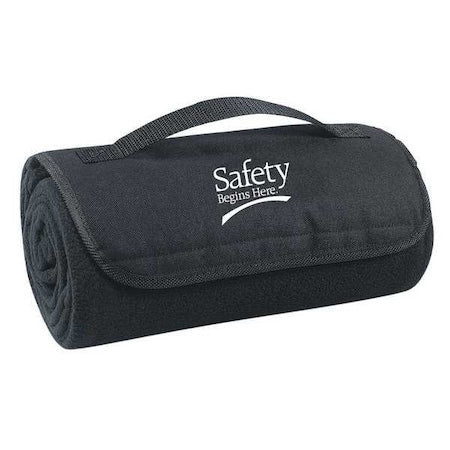 Blanket, Safety Begins Here, 48x53in, Black