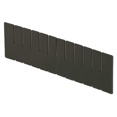 Plastic Divider, Black, 15 9/16 in L, 4 7/16 in H
