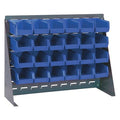 Steel Louvered Bench Rack, 1/4 in D x 21 in H x 27 in W, Gray