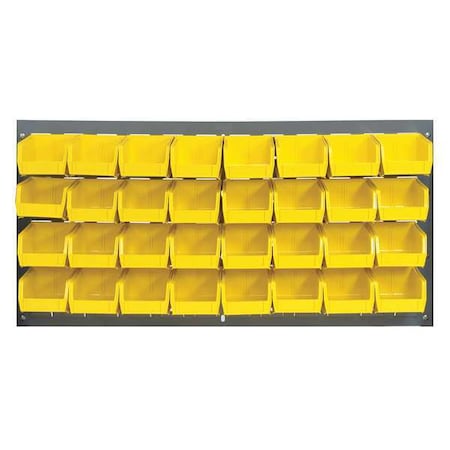 Steel Louvered Panel, 1/4 in D x 20 in H x 36 in W, Gray