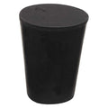 Stopper, 24mm, Black, PK52, Material of Construction: Natural Rubber