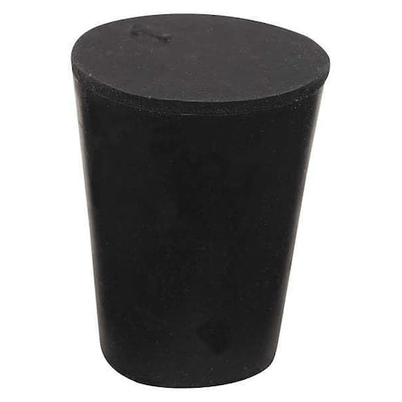 Stopper, 24mm, Black, PK52, Material of Construction: Natural Rubber