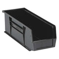 Hang & Stack Storage Bin, Polypropylene, Black, 5 in H, 5 1/2 in W, 14 3/4 in L